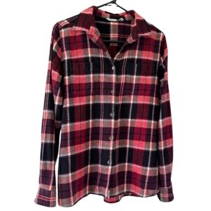 Woolrich Buffalo Plaid Button Down Cotton Flannel Top Womens